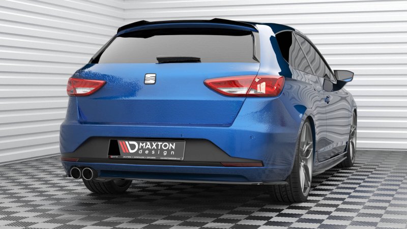 Maxton Heck Ansatz Flaps Diffusor V.3 Seat Leon FR Sportstourer Mk3 schwarz Hochglanz SE-LE-3-FR-ST-RSD3-G