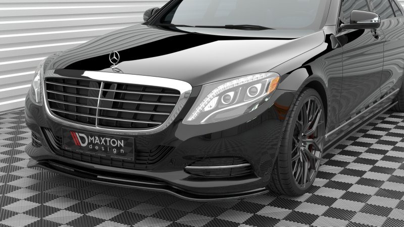 Preview: Maxton Front Ansatz V.1 Mercedes-Benz S W222 schwarz Hochglanz ME-S-222-FD1-G