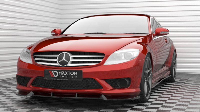 Maxton Front Ansatz V.1 Mercedes-Benz CL 63 AMG C216 schwarz Hochglanz ME-CL-216-AMG-FD1-G