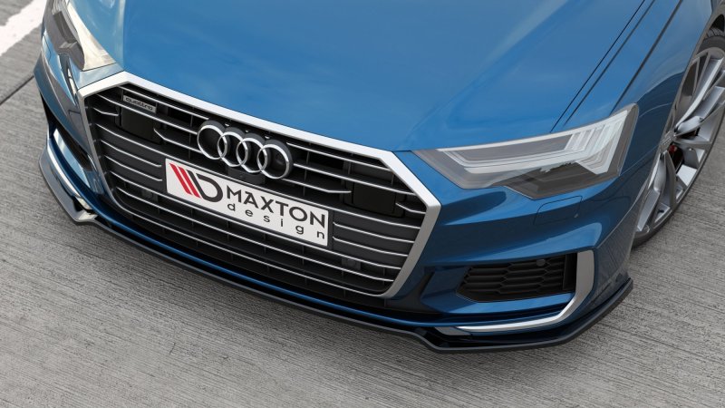 Maxton Front Ansatz V.1 für Audi A6 S-Line / S6 C8  schwarz Hochglanz AU-A6-C8-SLINE-FD1-G