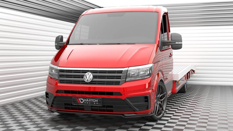 Maxton Front Ansatz V.2 VW Crafter Mk2 schwarz Hochglanz VW-CR-2-FD2-G