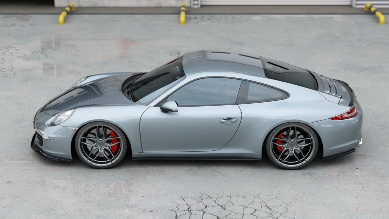 Maxton Seitenschweller Ansatz für Porsche 911 Carrera 991 schwarz Hochglanz PO-911-991-SD1-G