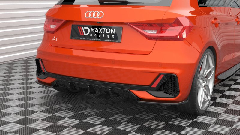 Maxton Heck Ansatz Flaps Diffusor V.2 Audi A1 S-Line GB schwarz Hochglanz AU-A1-GB-SLINE-RSD2-G