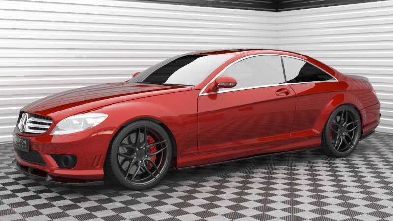 Maxton Front Ansatz V.1 Mercedes-Benz CL 63 AMG C216 schwarz Hochglanz ME-CL-216-AMG-FD1-G