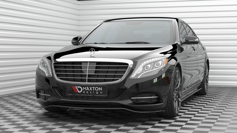 Preview: Maxton Front Ansatz V.1 Mercedes-Benz S W222 schwarz Hochglanz ME-S-222-FD1-G
