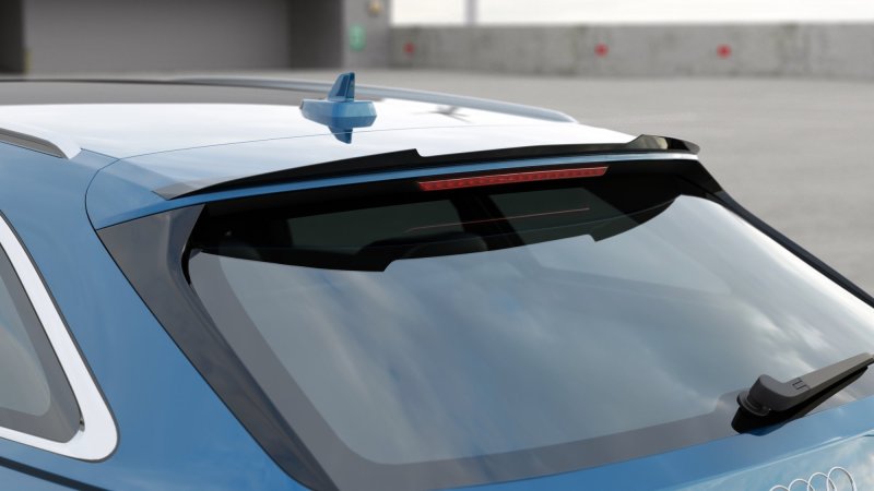 Maxton Spoiler CAP für Audi A6 S-Line / S6  C8 Avant schwarz Hochglanz AU-A6-C8-SLINE-AV-CAP1-G