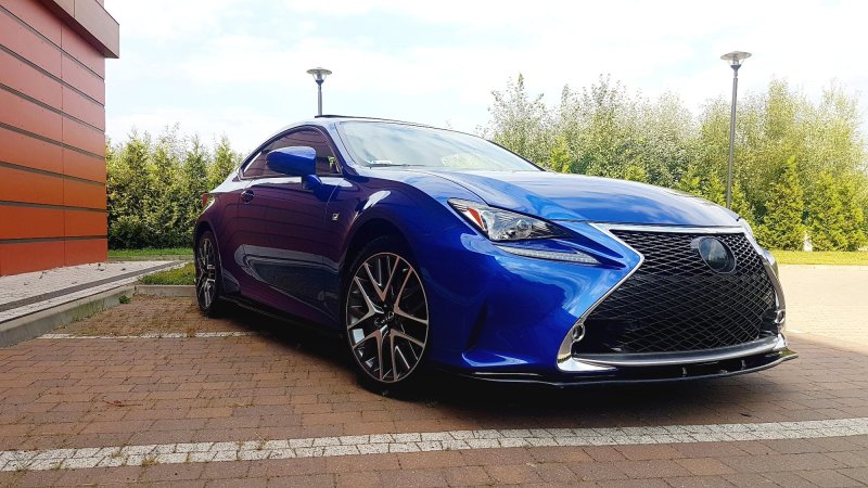 Preview: Maxton Front Ansatz V.2 für Lexus Rc Carbon Look  LE-RC-1-FD2-C
