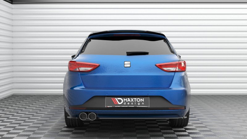 Maxton Heck Ansatz Flaps Diffusor V.3 Seat Leon FR Sportstourer Mk3 schwarz Hochglanz SE-LE-3-FR-ST-RSD3-G