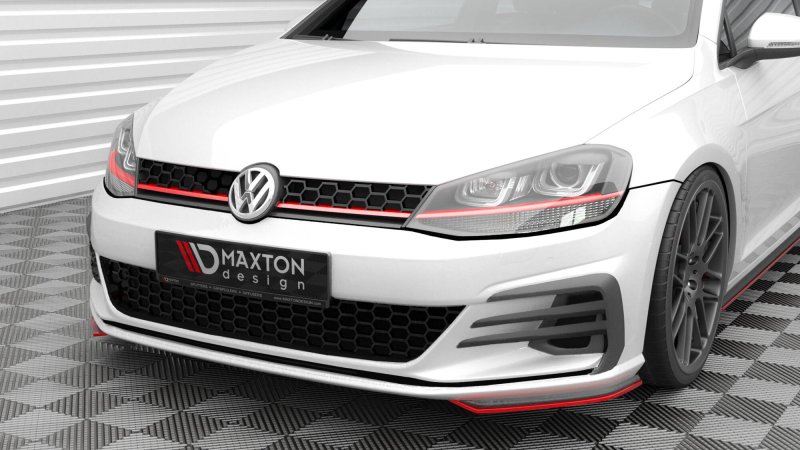 Maxton Front Ansatz Seite VW Golf GTI Mk7 Facelift VW-GO-7F-GTI-FD6-RED