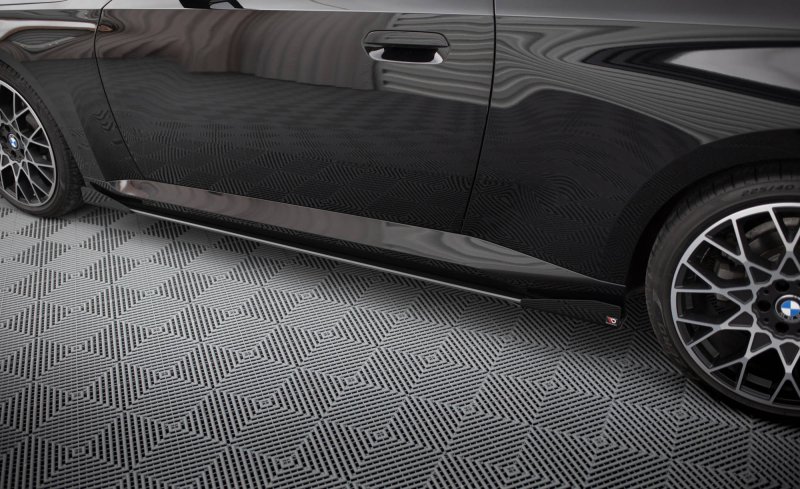 Maxton Street Pro Seitenschweller Ansatz + Flaps BMW 2 Coupe G42 schwarz Hochglanz BM2G42CNC-SD1BRB+SF1-G