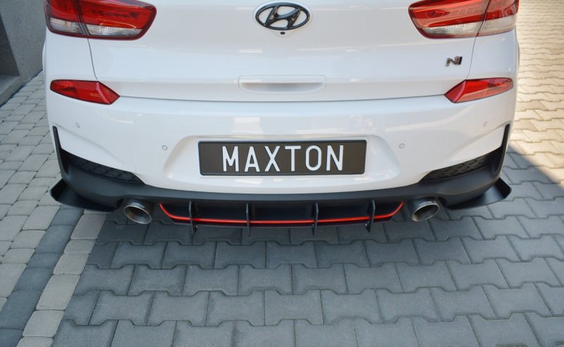 Maxton Diffusor Heck Ansatz für Heckschürze für HYUNDAI I30 Mk3 N  HY-I30-3-N-CNC-RS1