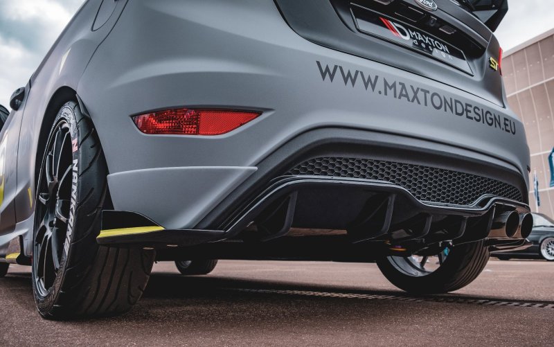Maxton Heck Ansatz Flaps Diffusor für Ford Fiesta 7 ST Facelift FO-FI-7F-ST-FRSD1