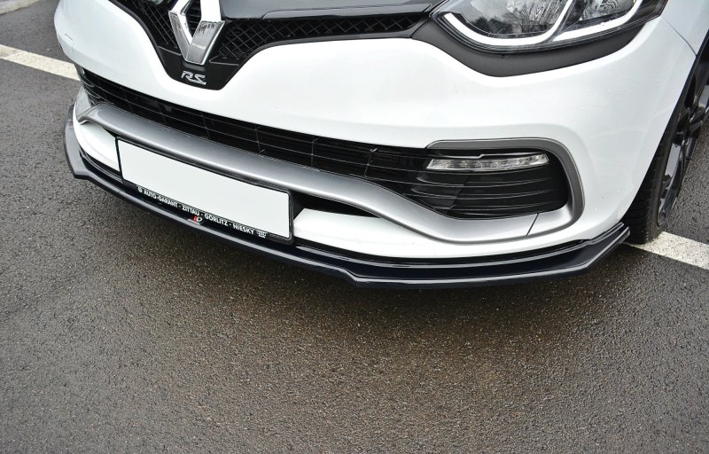 Maxton Front Ansatz für RENAULT CLIO MK4 RS schwarz Hochglanz RE-CL-4-RS-FD1-G