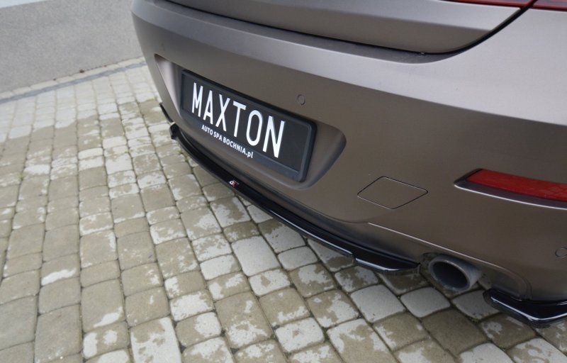 Maxton Mittlerer Diffusor Heck Ansatz für BMW 6er GRAN COUPÉ schwarz Hochglanz BM-6-06-GC-RD1-G