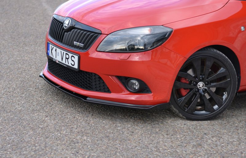 Maxton Front Ansatz für SKODA FABIA MK2 RS schwarz Hochglanz SK-FA-2-RS-FD1-G
