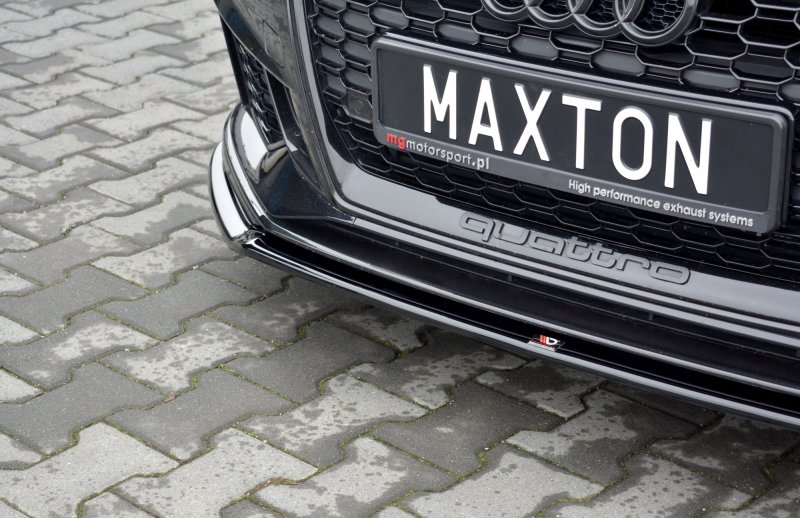 Maxton Front Ansatz V.2 für Audi RS3 8V FL Sportback schwarz Hochglanz AU-RS3-8VF-FD2-G