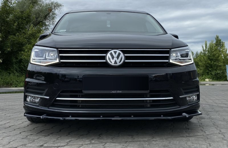Maxton Front Ansatz für Volkswagen Caddy Mk. 4 schwarz Hochglanz VW-CA-4-FD1-G