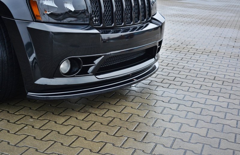 Maxton Front Ansatz V.1 für JEEP GRAND CHEROKEE WK STR8 schwarz Hochglanz JE-GC-3-SRT8-FD1-G