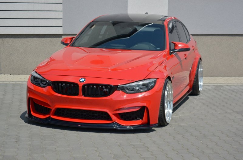 Maxton Front Ansatz V.1 für BMW M3 F80  schwarz Hochglanz BM-3-80-M-FD1-G