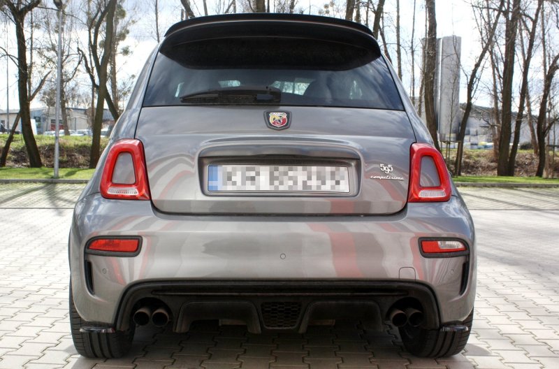 Maxton Heck Ansatz Flaps Diffusor für FIAT 500 ABARTH MK1 FACELIFT schwarz Hochglanz FI-500-1F-AB-RSD1-G