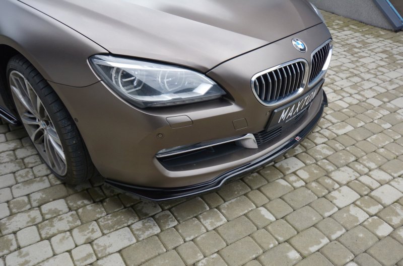 Maxton Front Ansatz für BMW 6er GRAN COUPÉ schwarz Hochglanz BM-6-06-GC-FD1-G