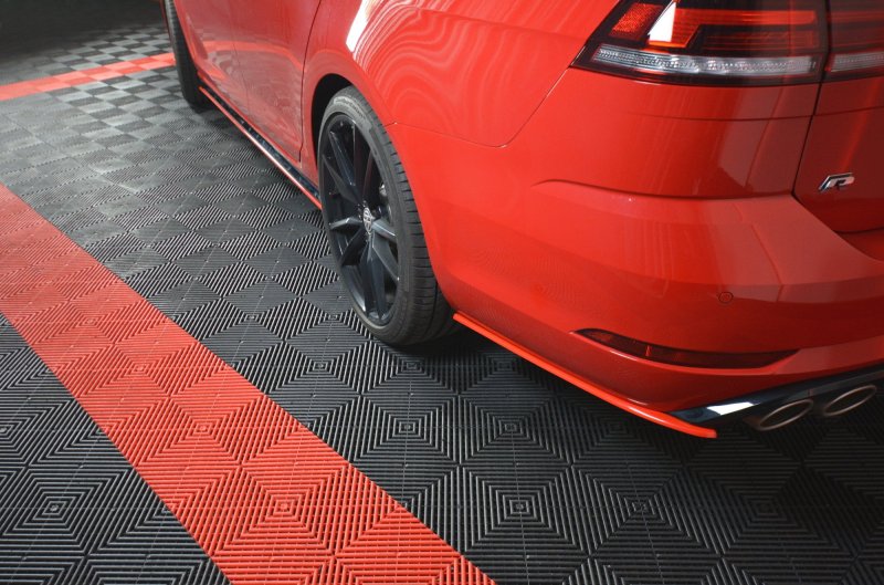 Maxton Heck Ansatz Flaps Diffusor V.2 für VW GOLF 7 R VARIANT FACELIFT  schwarz Hochglanz VW-GO-7F-R-VA-RSD2-G
