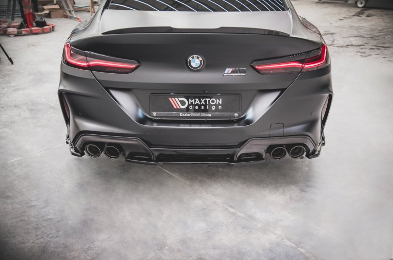Maxton Mittlerer Diffusor Heck Ansatz für BMW M8  Gran Coupe F93 schwarz Hochglanz BM-M8-G16-GC-RD1-G