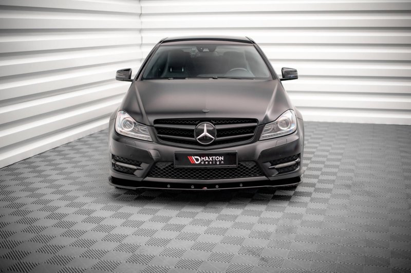 Maxton Front Ansatz V.2 für Mercedes-Benz C Coupe AMG-Line C204 schwarz Hochglanz ME-C-204F-AMGLINE-C-FD2-G