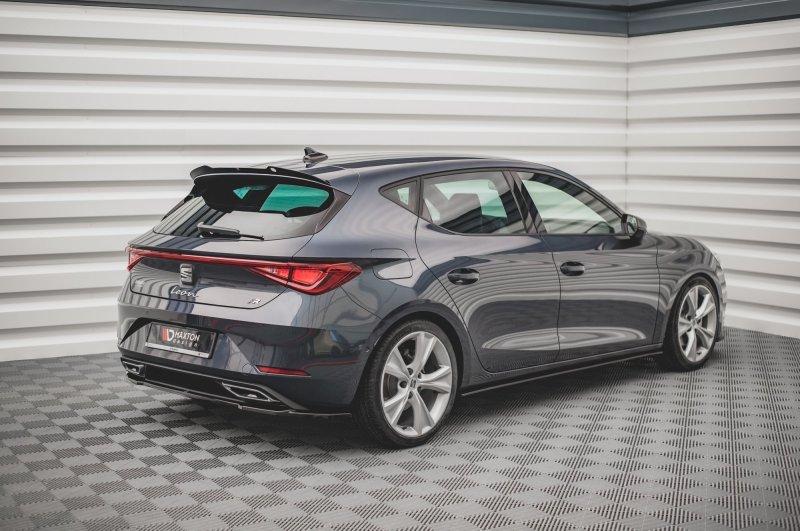 Maxton Mittlerer Diffusor Heck Ansatz für Seat Leon FR Hatchback Mk4 schwarz Hochglanz SE-LE-4-FR-RD1-G