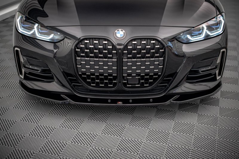 Maxton Front Ansatz V.4 für BMW 4er M-Paket G22 schwarz Hochglanz BM-4-G22-MPACK-FD4-G