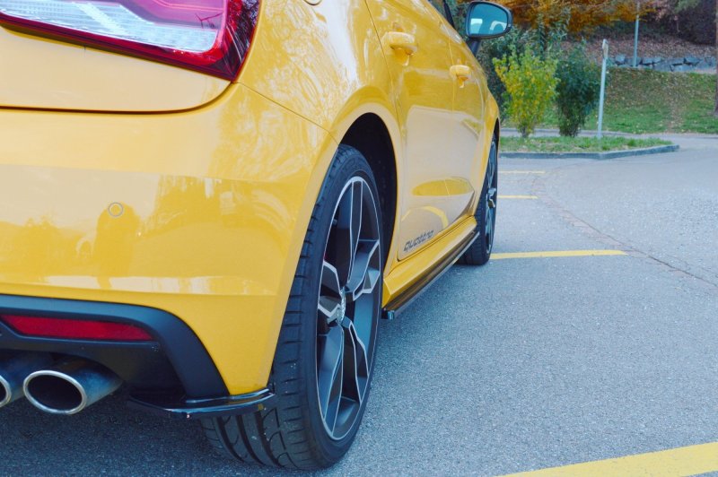 Maxton Heck Ansatz Flaps Diffusor für Audi S1 8X schwarz Hochglanz AU-S1-1-RSD1-G