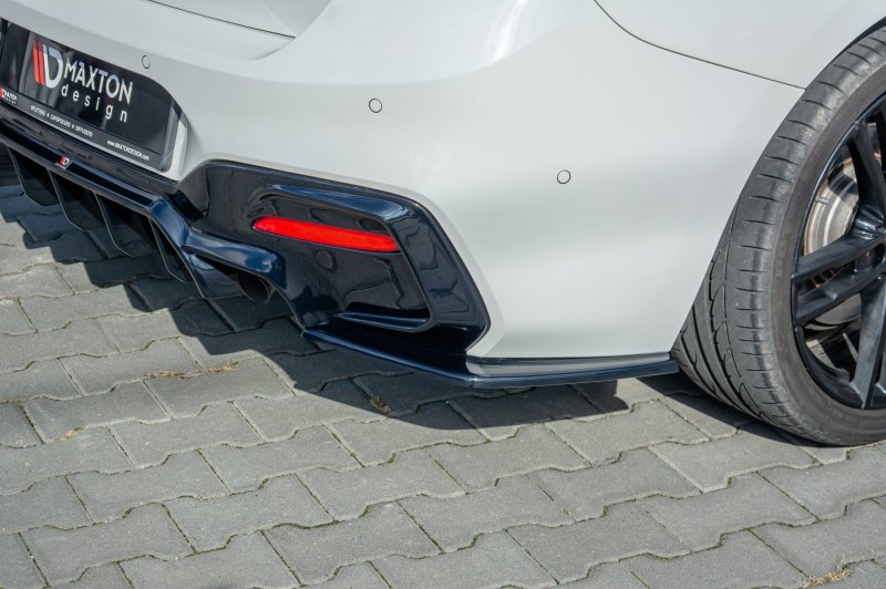 Maxton Heck Ansatz Flaps Diffusor für BMW 1er F20 Facelift M-power schwarz Hochglanz BM-1-F20F-M-RSD3-G