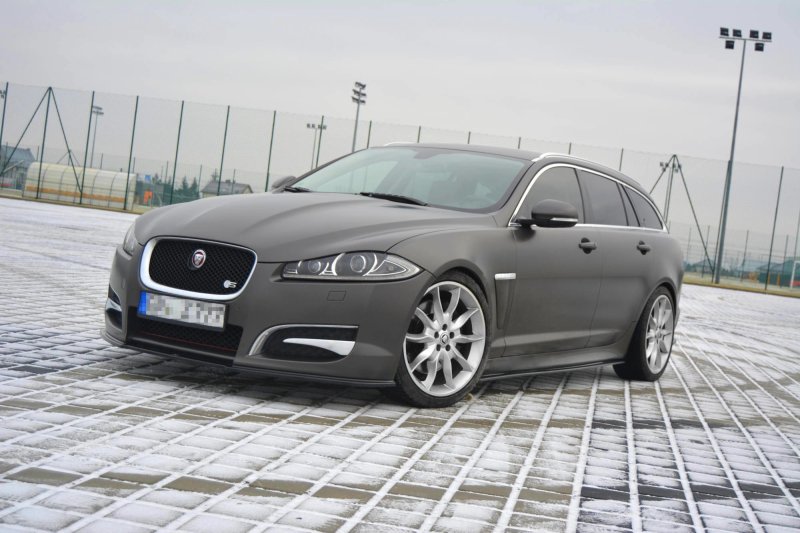 Maxton Seitenschweller Ansatz für JAGUAR XF (X250) MK1 SPORTBRAKE S-PACK schwarz Hochglanz JA-XFS-1F-SB-SD1-G