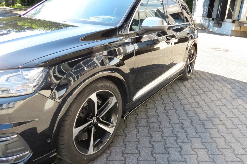 Maxton Seitenschweller Ansatz für Audi SQ7 / Q7 S-Line Mk.2 schwarz Hochglanz AU-SQ7-2-SD1-G