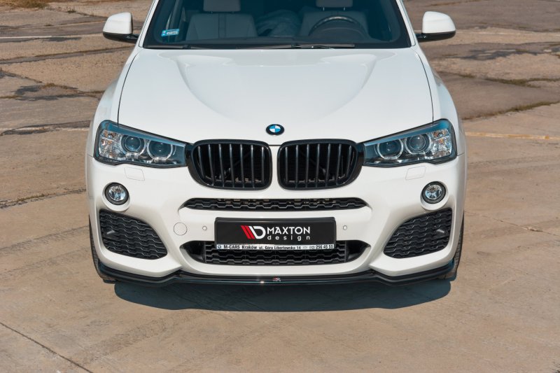 Maxton Front Ansatz für BMW X3 F25 M-Paket Facelift schwarz Hochglanz BM-X3-25-MPACK-FD1-G