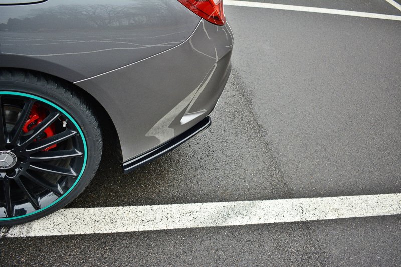 Maxton Heck Ansatz Flaps Diffusor für Mercedes CLA C117 AMG-LINE FACELIFT schwarz Hochglanz ME-CLA-117F-AMGLINE-RSD1-G