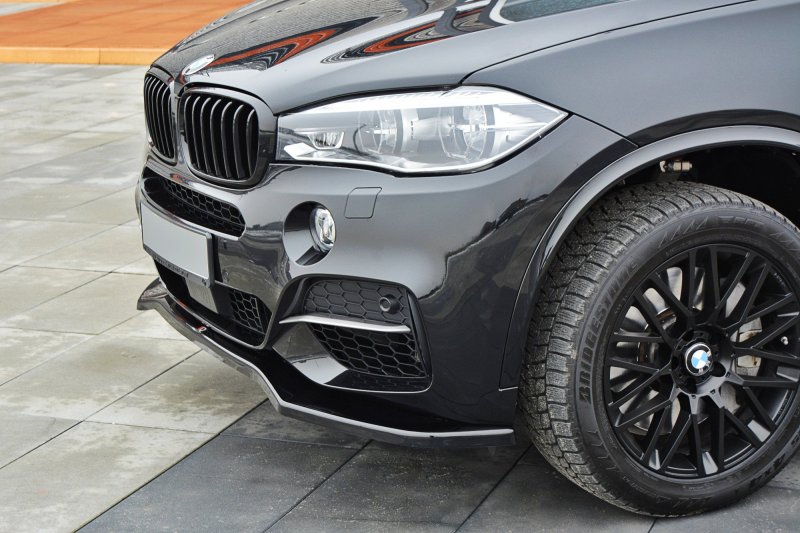 Maxton Front Ansatz V.1 für BMW X5 F15 M Paket schwarz Hochglanz BM-X5-15-M-FD1-G