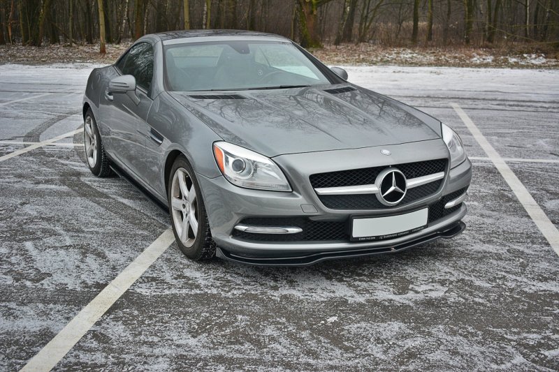 Maxton Front Ansatz V.1 für Mercedes SLK R172  schwarz Hochglanz ME-SLK-R172-FD1-G