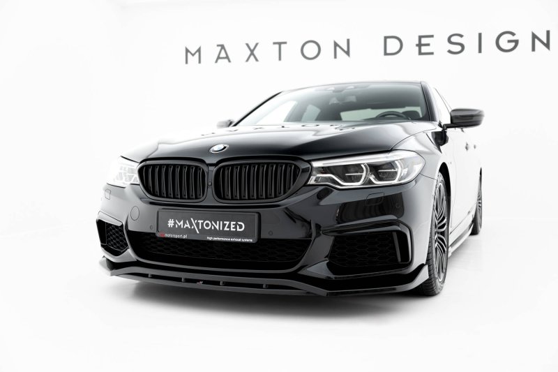 Maxton Front Ansatz BMW M550i / M550d Limousine G30 schwarz Hochglanz BM-5-G30-MPACK-FD3G+FD3R-G