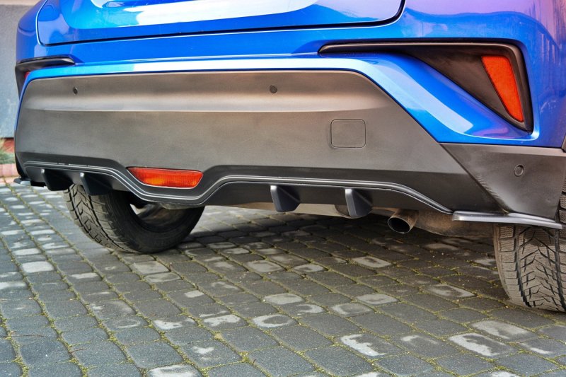 Maxton Diffusor Heck Ansatz für TOYOTA C-HR  schwarz Hochglanz TO-CH-R-1-RS1-G