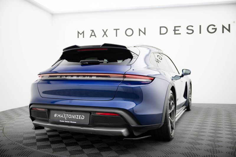 Maxton Spoiler CAP Abrisskante 3D Porsche Taycan Cross Turismo 4S schwarz Hochglanz PO-TAY-1-4S-CT-CAP3D1-G