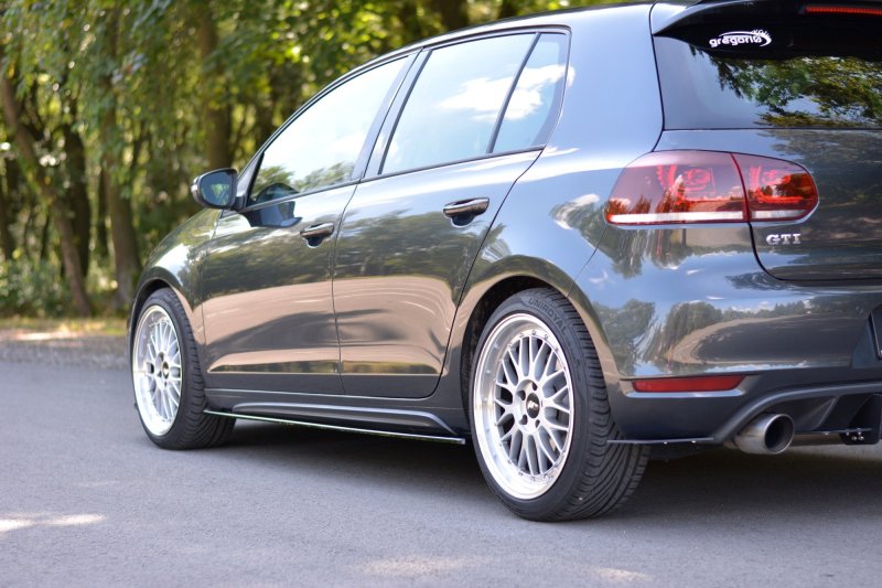 Maxton Seitenschweller Ansatz für VW GOLF 6 GTI/ GTD schwarz Hochglanz VW-GO-6-GTD-SD1-G