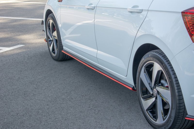 Maxton Seitenschweller Ansatz für VW Polo AW GTI schwarz Hochglanz VW-PO-6-GTI-SD1-G