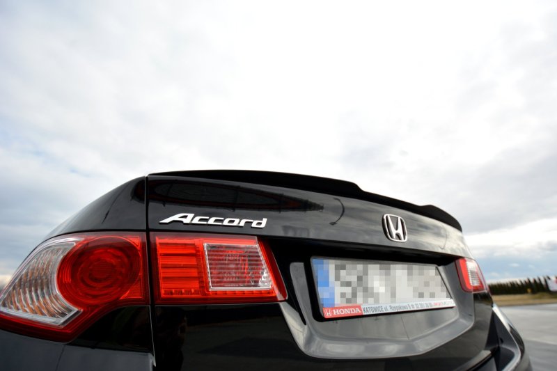 Preview: Maxton Spoiler CAP für HONDA ACCORD MK8. CU-Serie vor Facelift SEDAN schwarz Hochglanz HO-AC-8-CAP1-G
