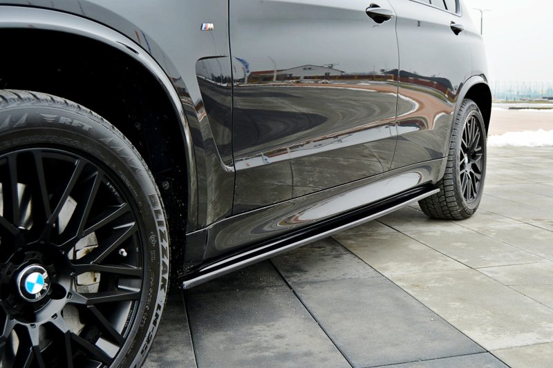 Maxton Seitenschweller Ansatz für BMW X5 F15 M Paket schwarz Hochglanz BM-X5-15-M-SD1-G
