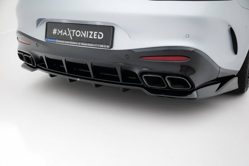 Maxton Mittlerer Cup Diffusor Heck Ansatz V.2 Mercedes-AMG GT 63 C192 schwarz Hochglanz ME-AMG-GT-2-63-RD2G+RD4-G