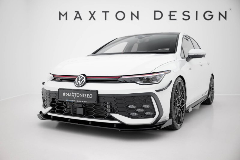 Maxton Flaps VW Golf GTI / GTE / R-Line Mk8 Facelift schwarz Hochglanz VWGO8FGTICNC-FSF1-G