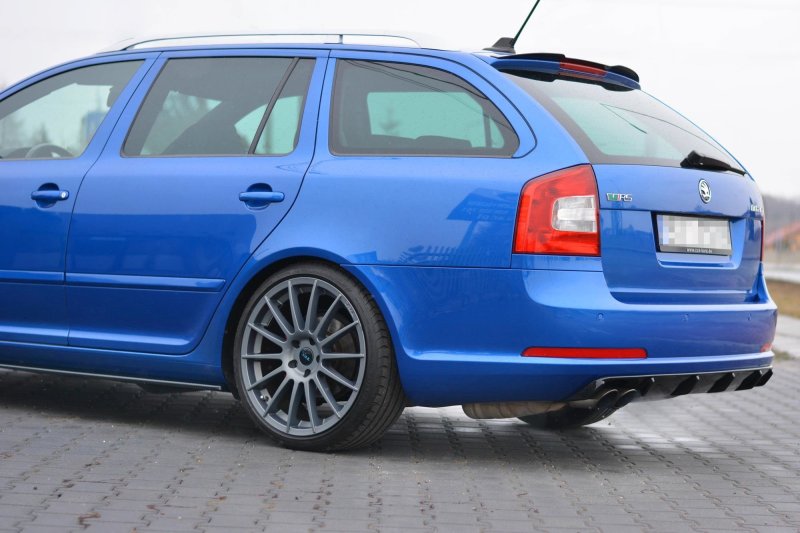 Preview: Maxton Spoiler CAP für Skoda Octavia RS Mk2 / Mk2 FL Combi schwarz Hochglanz SK-OC-2F-RS-K-CAP1-G
