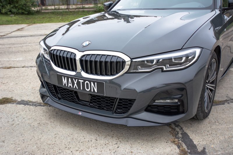 Maxton Front Ansatz V.1 für BMW 3er G20 M Paket schwarz Hochglanz BM-3-20-MPACK-FD1-G