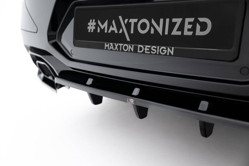 Maxton Mittlerer Cup Diffusor Heck Ansatz V.2 BMW X4 M-Paket G02 Facelift schwarz Hochglanz BM-X4-02F-MPACK-RD2G+RD3-G